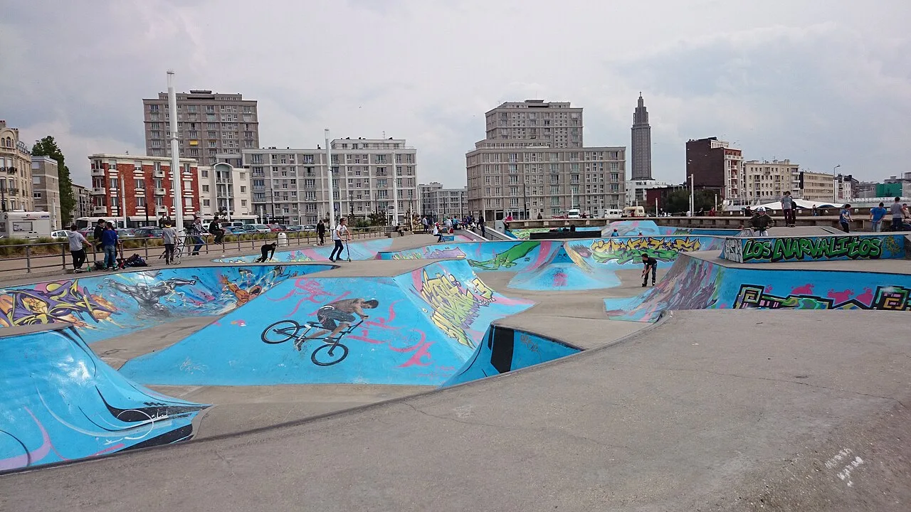Skate park de la Porte Océane, Le Havre · prise de vue
